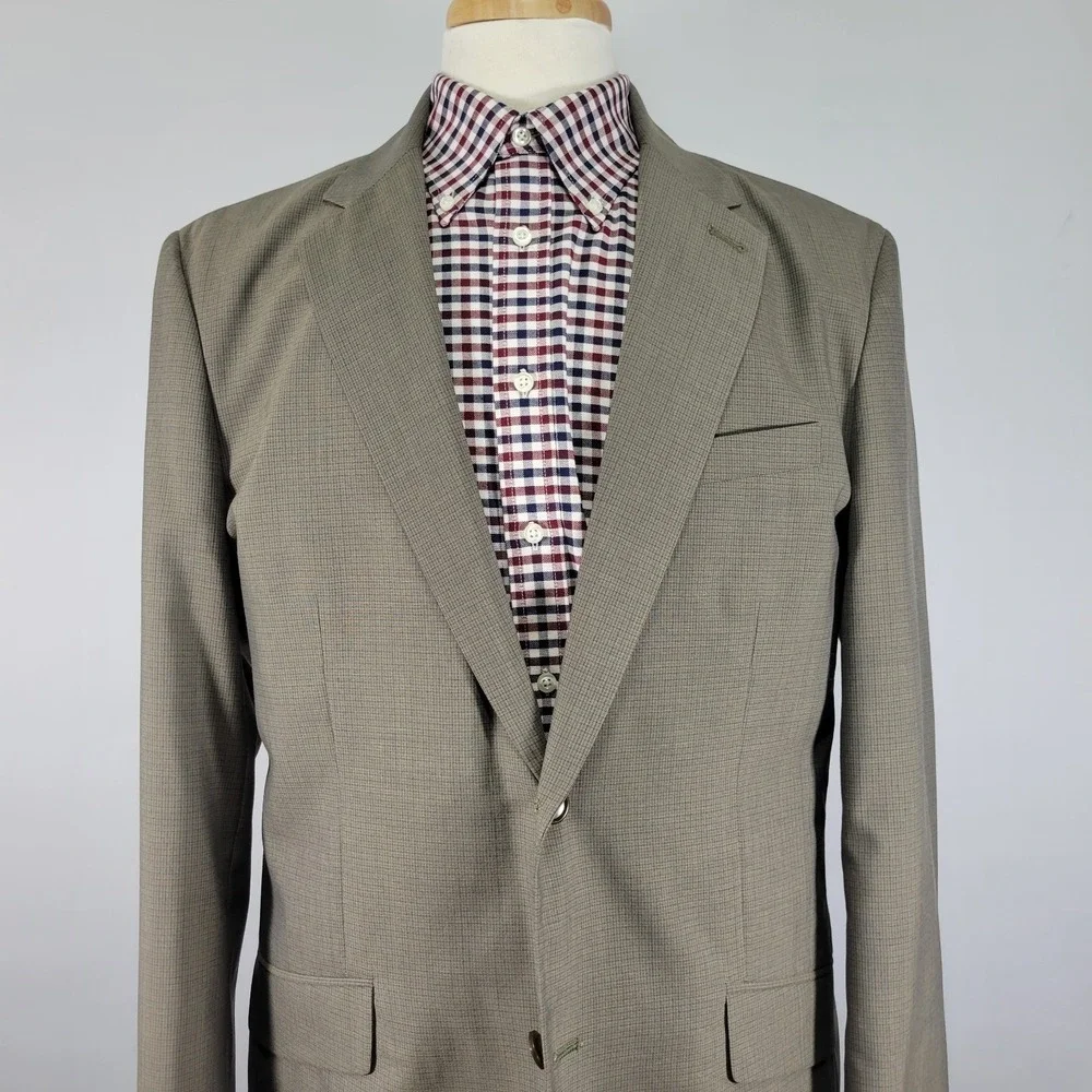 Banana‎ Republic Men's Sport Coat Jacket Two Button Olive Brown Light Weight 44L